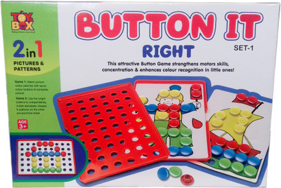 

kidoz kingdom TOYS BOX BUTTON IT RIGHT SET - 1 Board Game