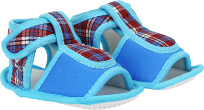 

Neska Moda Checks 0 To 12 Month Baby Booties(Toe to Heel Length - 12 cm Blue)