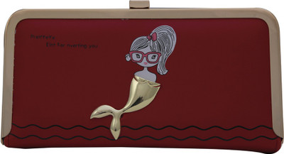 

Cidky Casual, Formal, Party Maroon Clutch