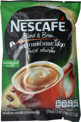 Nescafe Blend & Brew Espresso Roast 3in1 Coffee Mix Powder - 157.5g (9x17.5g) Instant Coffee(157 g)