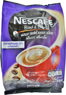 

Nescafe Blend & Brew Less Sugar 3in1 Coffee Mix Powder - 513g (27x19g) Instant Coffee(513 g)