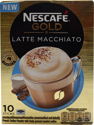 

Nescafe Gold Latte Macchiato Premix Coffee Powder, 10 Sticks - 200g (10x20g) Instant Coffee(200 g)