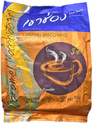 Khao Shong Caramel Macchiato 3in1 Coffee Mix Powder - 440G (22x22g) Instant Coffee(440 g)
