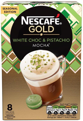 

Nescafe Gold White Choc Pistachio Mocha, 8 Mugs - 144g (8x18g) Instant Coffee(144 g)