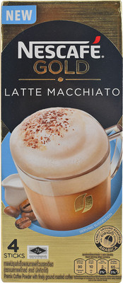 

Nescafe Gold Latte Macchiato Premix Coffee Powder, 4 Sticks - 80g (4x20g) Instant Coffee(80 g)