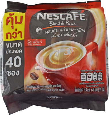 

Nescafe Blend & Brew Rich Aroma 3in1 Coffee Mix Powder - 776g (40x19.4g) Instant Coffee(776 g)