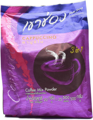 

Khao Shong Cappuccino 3in1 Coffee Mix Powder- 500G (25x20g) Instant Coffee(500 g)