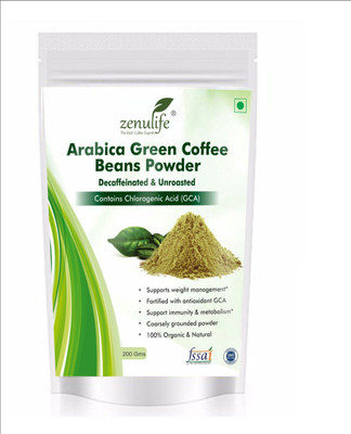 

zenulife Organic Green Coffee beans Powder for Weight Management 200 GM Instant Coffee(200 g)