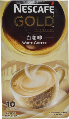 

Nescafe Gold Premium Mix White Coffee, 10 Sticks Golden Roasted - 240g (10x24g) Instant Coffee(240 g)