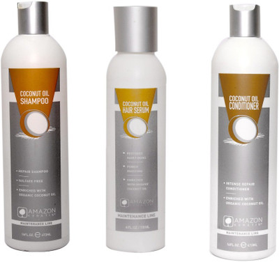 

AMAZON KERATIN COCONUT OIL SHAMPOO, CONDITIONER, SERUM(Set of 3)