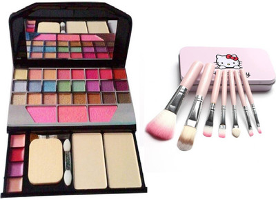 

TheTopNotch Makeup Kit 6155 and Hello Kitty Makeup Brush Set(Set of 2)