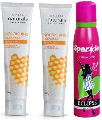

Avon Anew two Nourishing Honey & Milk Cleanser (100 g) With one sparkle perfume spray 150 ml(Set of 3)