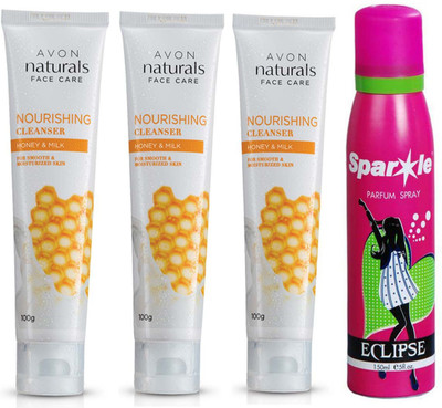 

Avon Anew three Nourishing Honey & Milk Cleanser (100 g) With one sparkle perfume spray 150 ml(Set of 4)