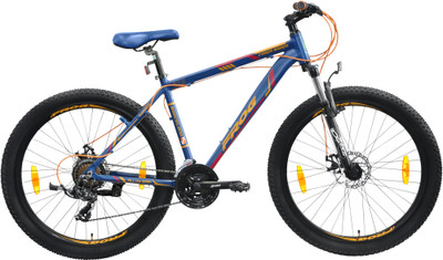 

Frog Barcelona Front Suspension Dual Disc Brake Bike For Adults Blue&maroon 27.5 T Mountain Cycle(21 Gear, Multicolor)