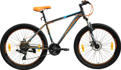 

Frog Viper X-101 Front Suspension Dual Disc Brake Bike For Adults Orange&Blue 27.5 T Mountain Cycle(21 Gear, Multicolor), Blue;orange