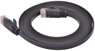 

Adnet Patch cord CAT5 Flat cable 2mtr Patch Cable(Computer, Laptop, Black)