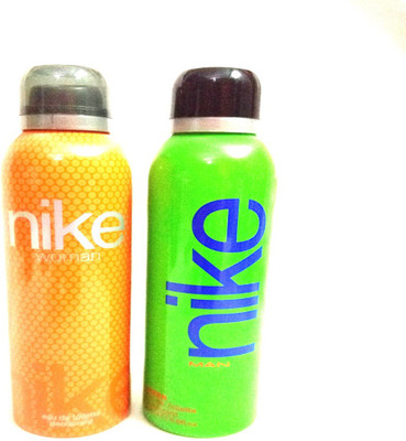 

Nike WOMAN AND GREEN Deodorant Spray - For Men & Women(400 ml, Pack of 2)