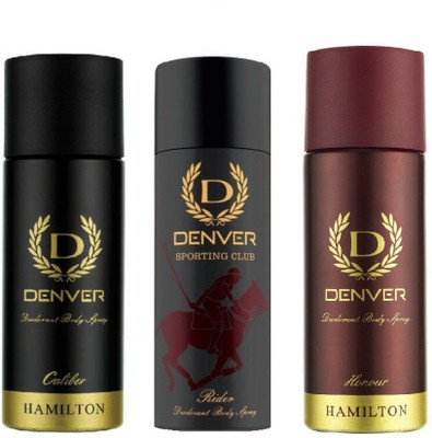 

Denver Caliber, RIDER & Honour Deodorant Spray - For Men(495 ml, Pack of 3)