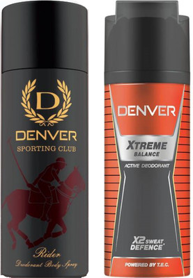 

Denver Sporting Club New Rider , Xtreme Balance Deodorant Body Spray - For Men(315 ml, Pack of 2)