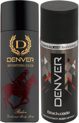 

Denver Sporting Club New Rider , Black Code Deodorant Body Spray - For Men(315 ml, Pack of 2)