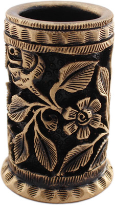 

Tootpado 1 Compartments Resin Pen Stand For Desk Rose Flower - (8DOR08) - Pen Holder For Office Table(Brown)
