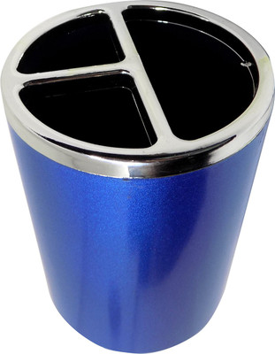 

Fully 1 Compartments Plastic Pen Stand(Blue)