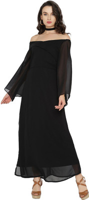 rare Women Maxi Black Dress
