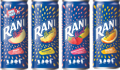 

RANI Float Peach, Pineapple, Strawberry Banana & Orange- Each 1 (Pack of 4)(4 x 60 ml)