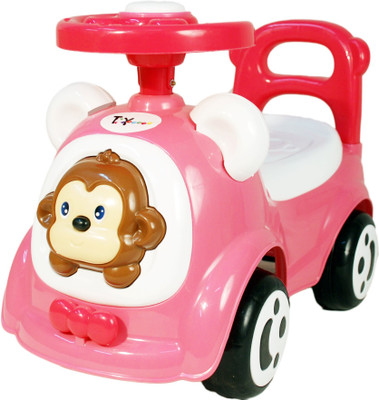 

Toyhouse Happy Jagoo's Funky Car Non Battery Operated Ride On(Pink)