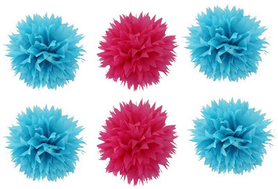 

Bronzing rose Honeycomb Pom Ball(Round Pack of 6)