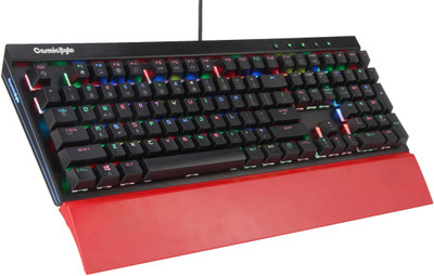 CosmicByte CB-GK-11 Black Eye Aluminium Mechanical, Real RBG Backlit with Effects Brown Switch Wired USB Gaming Keyboard(Black) CosmicByte CB-GK-11 Black Eye Aluminium Mechanical, Real RBG Backlit with Effects Brown Switch Wired USB Gaming Keyboard(Black)