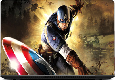 

Gallery 83 ® captain america shield laptop skin sticker wallpaer (15 inch x 10 inch) 2077 vinyl Laptop Decal 15.6