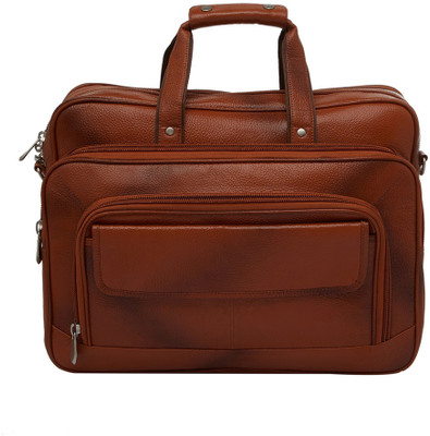 

Leatherworld 15.6 inch Laptop Messenger Bag(Tan)