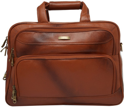 

Leatherworld 15.6 inch Laptop Messenger Bag(Tan)