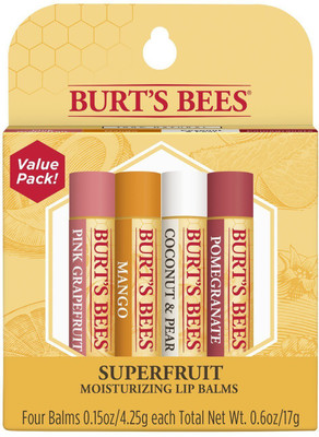 

Burt's Bees 100% Natural Moisturizing Lip Balm, Superfruit,0.15 oz. each, 4 Superfruit(Pack of: 1, 17 g)