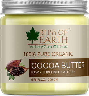

Bliss of Earth 100% Pure Organic Cocoa Butter | 200GM | Raw | Unrefined | African | Great For Face, Skin, Body, Lips, DIY products|(0.2 g)