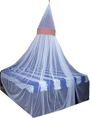 Creative Textiles Polyester Adults Washable ROUND Mosquito Net(White, Ceiling Hung)