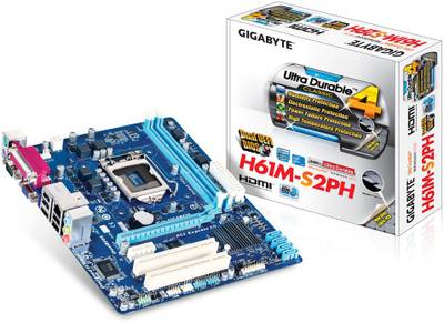 GIGABYTE H61M-S2PH Socket 1155 for 2nd & 3rd Gen CPU / HDMI / PCI Motherboard