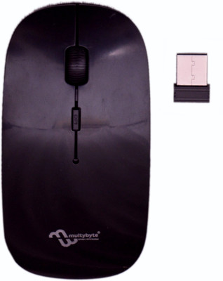 

multybyte Mouse Wireless sleek MMPL W-2 For Zebronics Wireless Optical Gaming Mouse(Bluetooth, 2.4GHz Wireless, Black)