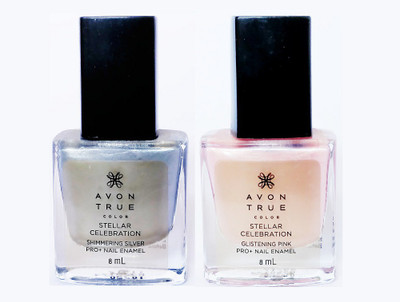 

Avon TC Steller Celebration NWP+ SHIMMERING SILVER - Glistening Pink(Pack of 2)