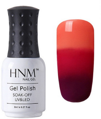 

HNM Thermal Temperature Color Changing Gel Nail Polish Soak Off UV LED Nail Lacquer 4204 8 ml White
