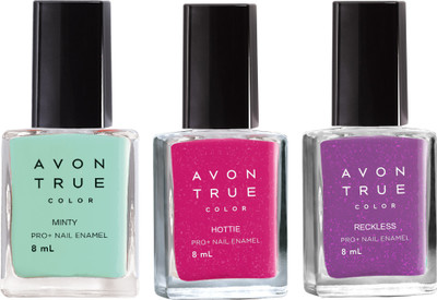 

Avon True Color Nail Wear Pro+ Hottie - Reckless - Minty(Pack of 3)