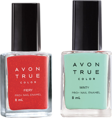 

Avon True Color Nail Wear Pro+ Electric Fiery - Minty(Pack of 2)