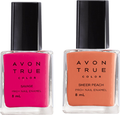 Avon True Color Nail Wear Pro+ Savage - Sheer Peach(Pack of 2)