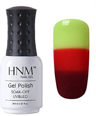 

HNM Thermal Temperature Color Changing Gel Nail Polish Soak Off UV LED Nail Lacquer 8 ml 4201 Green