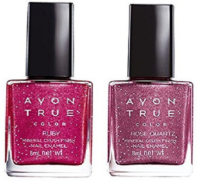 

Avon TC Color Nail Effects Mineral Crush Ruby - Rose Quartz(Pack of 2)