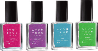 

Avon True Color Nail Wear Pro+ Hottie - Reckless - vibe - Money(Pack of 4)