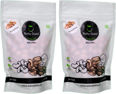 

Nutty Diets Roasted & Salted Pistachios (Pista) 400 g Pistachios(400 g, Pouch)