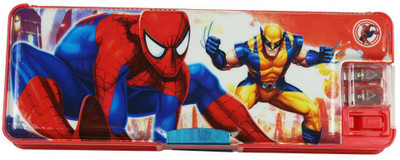 

IndusBay SpiderMan Cartoon Theme Art Plastic Pencil Box(Set of 1, Blue)