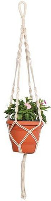 TrustBasket 8 inch Plastic Planter with Contemporary Hanger Plant Container Set(Plastic)